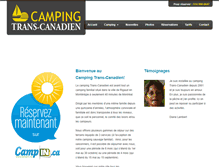 Tablet Screenshot of campingtranscanadien.com